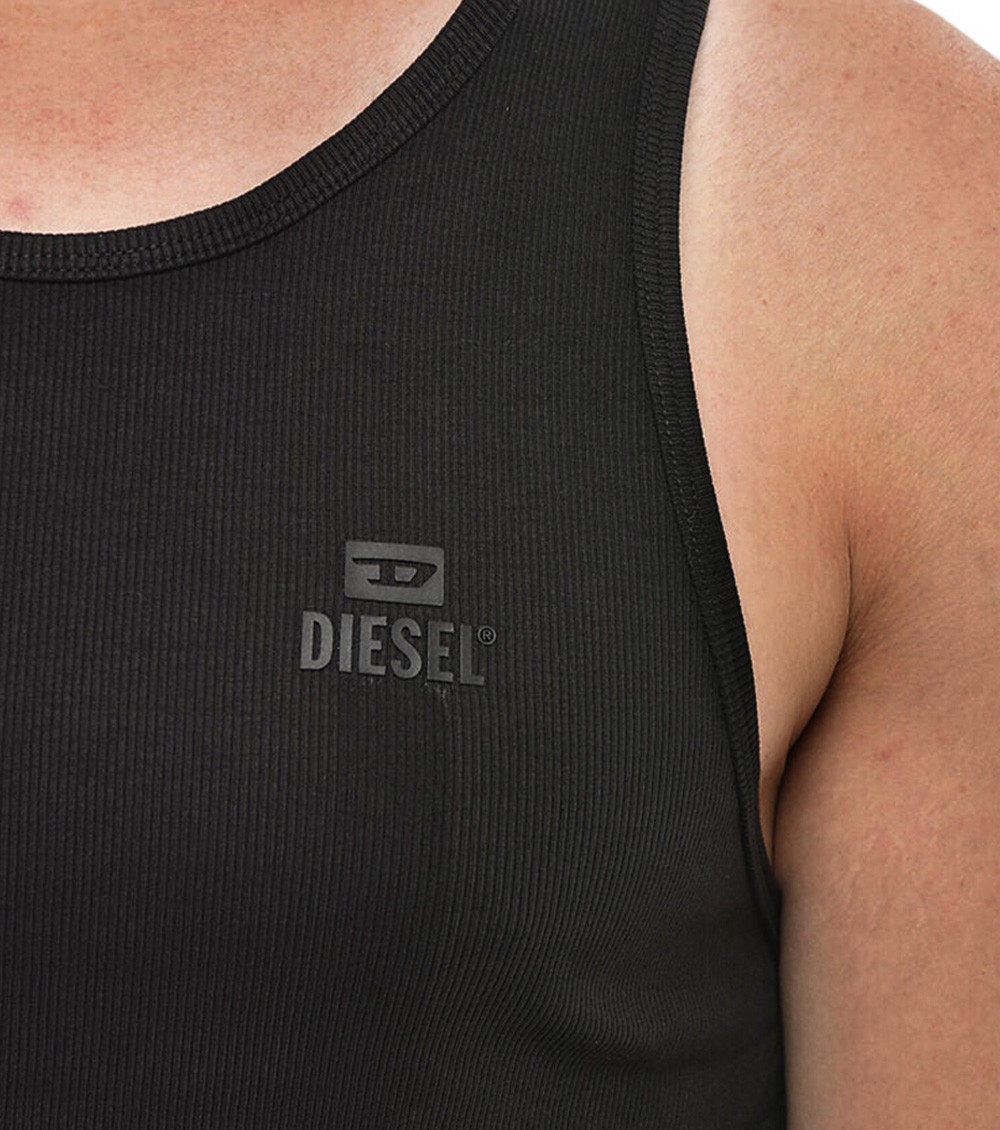 Black Textured Tank Top