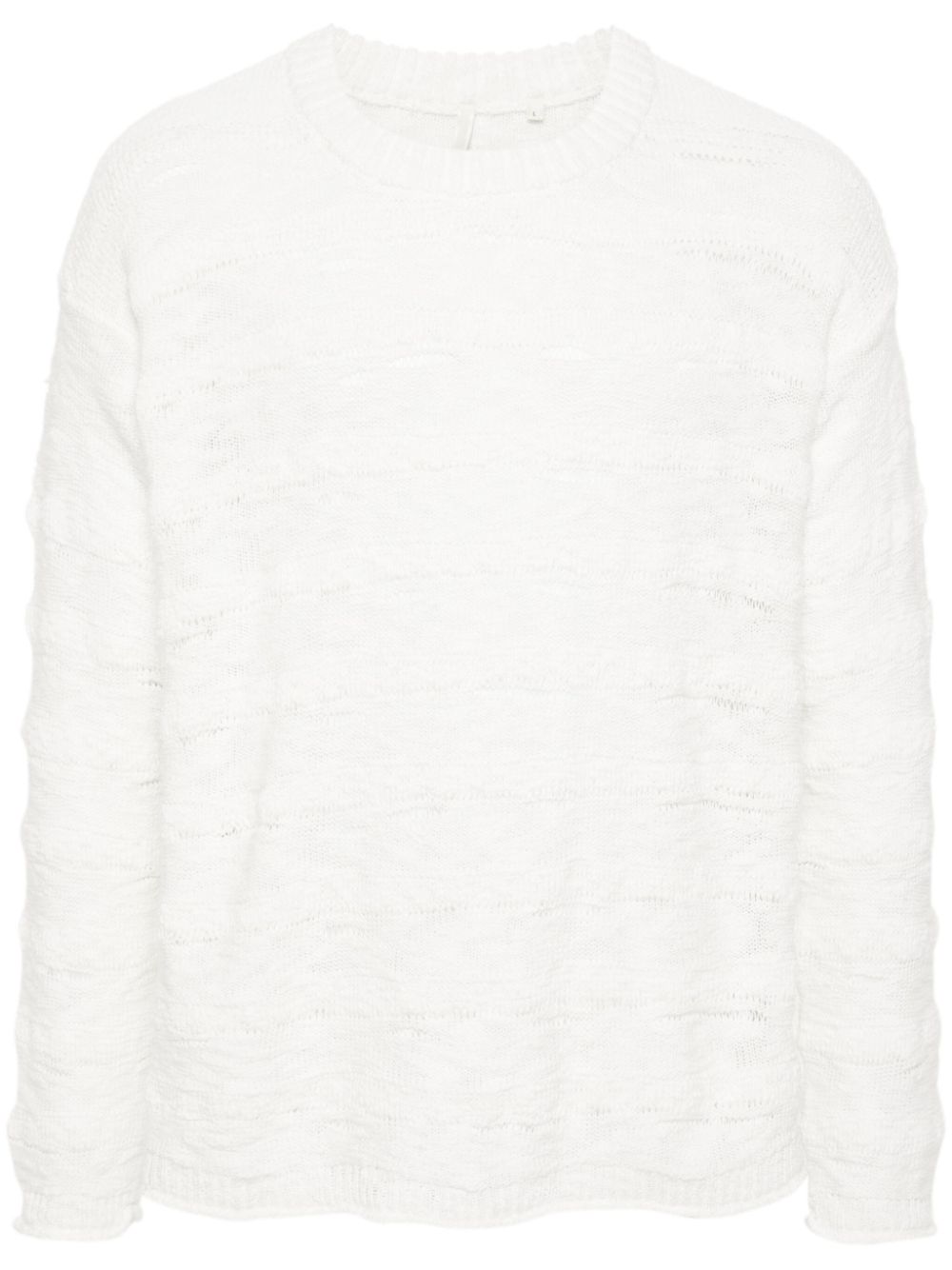 Repair crew-neck jumper - Neutrals