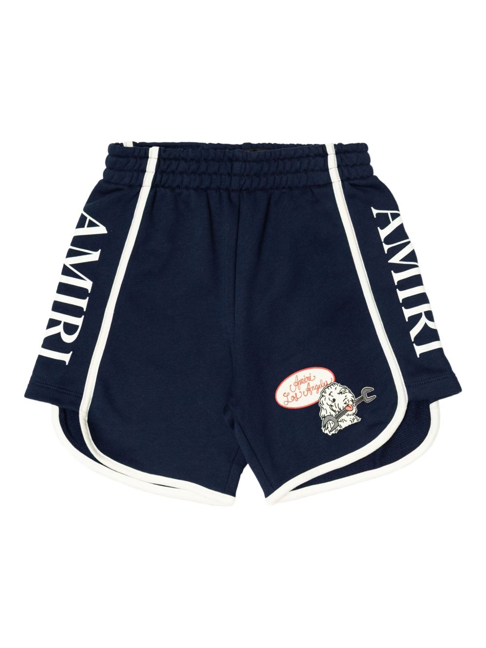 Logo-detail side-striped shorts - Blue