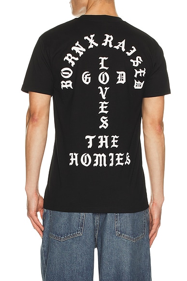 Born x Raised Unconditional Love Tee in Black - Black. M also in L, S, XL/1X