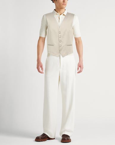 Man Tailored Vest Light grey Size 40 Polyester