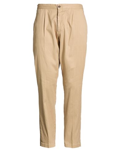 Man Pants Ivory Size 38 Linen, Cotton, Elastane