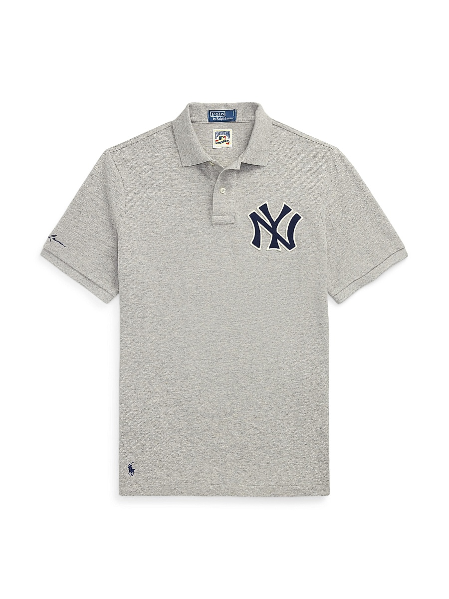 Men's Yankees Cotton Polo Shirt - Loft Heather Grey