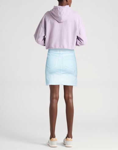 Woman Denim skirt Sky blue Size 4 Cotton, Elastane