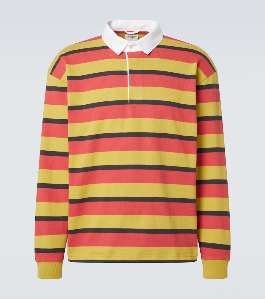 Rec striped cotton polo shirt