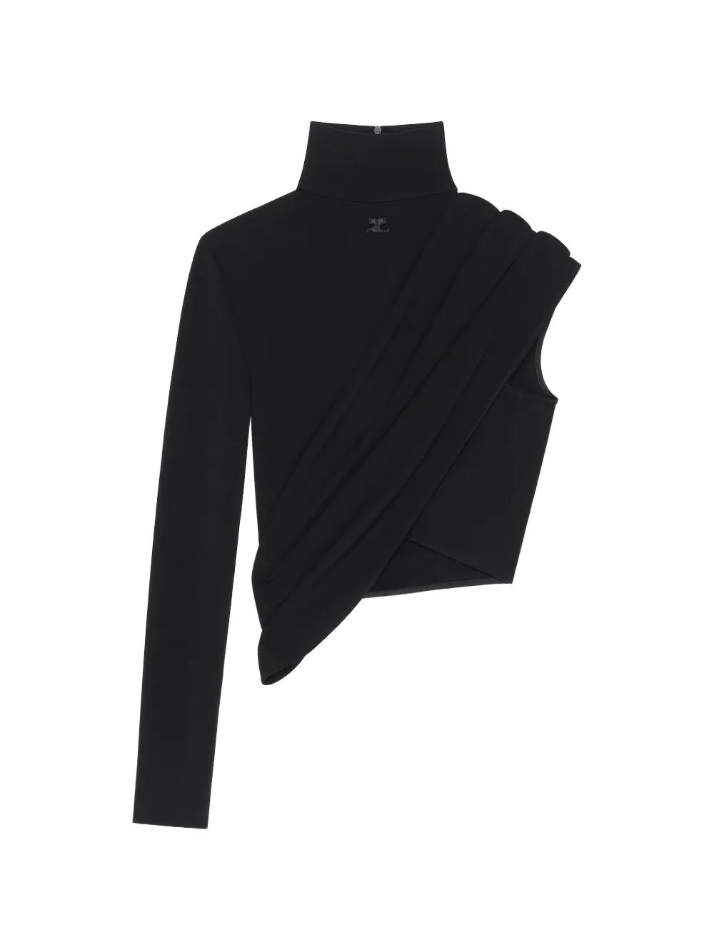 Asymmetrical Twist Jersey Cropped Top