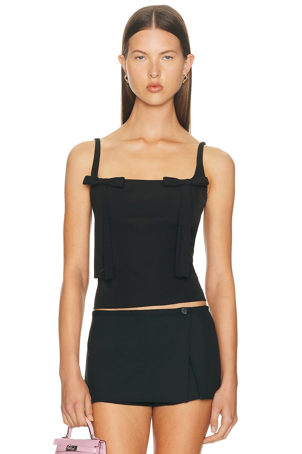 Sandy Liang Amelie Top in Black - Black. 0 also , 4