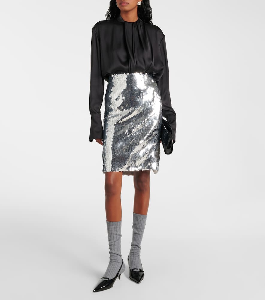 Sequined midi skirt
