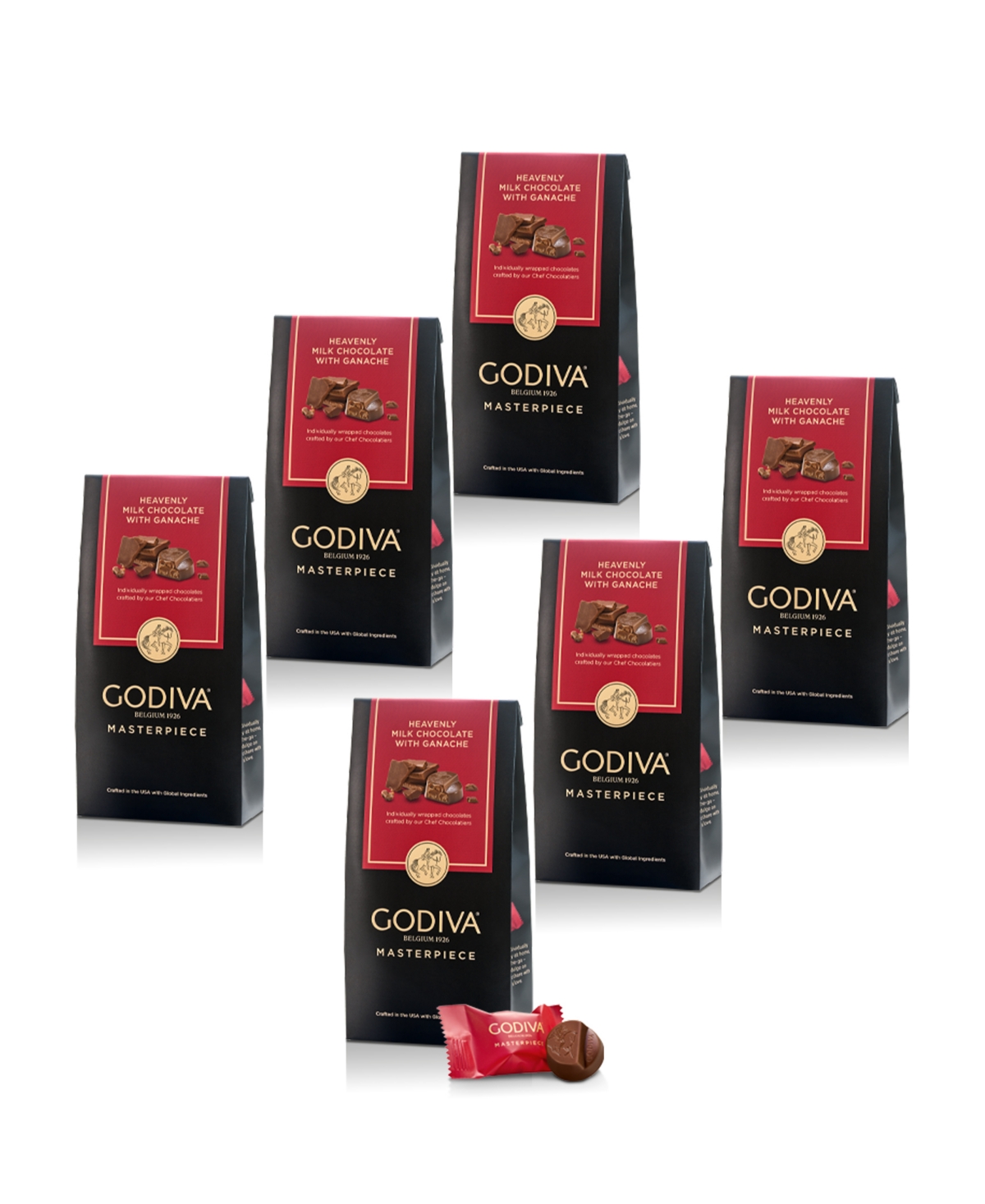 Milk Chocolate Ganache Masterpiece Small Bag, 6-Pack