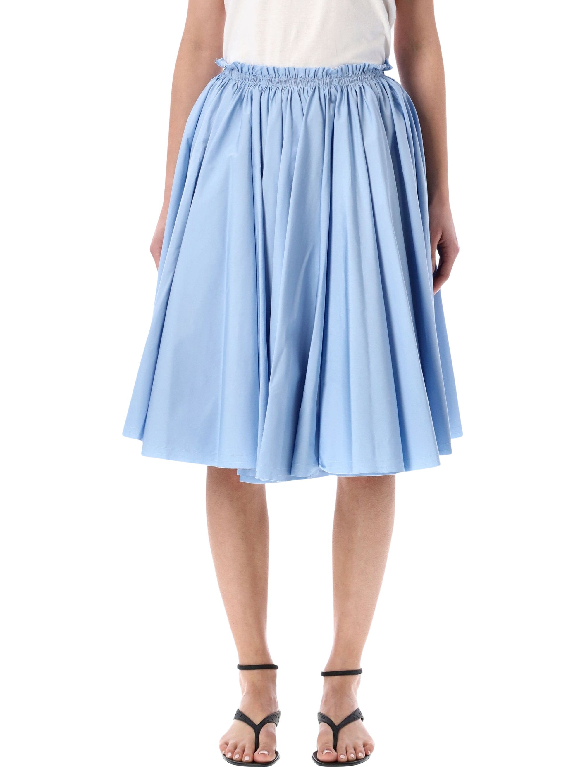 Gathered Midi Skirt