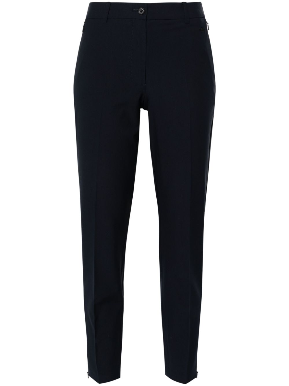 Pia mid-rise cropped trousers - Blue