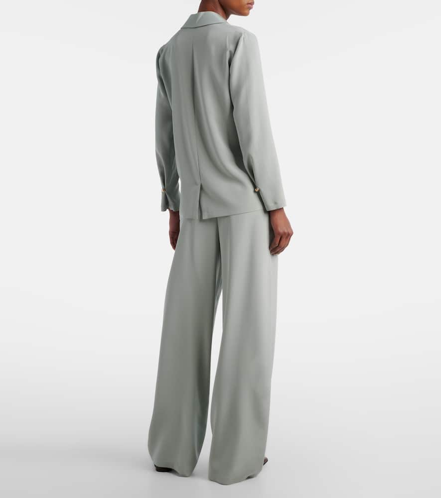 Maga silk-blend satin wide-leg pants
