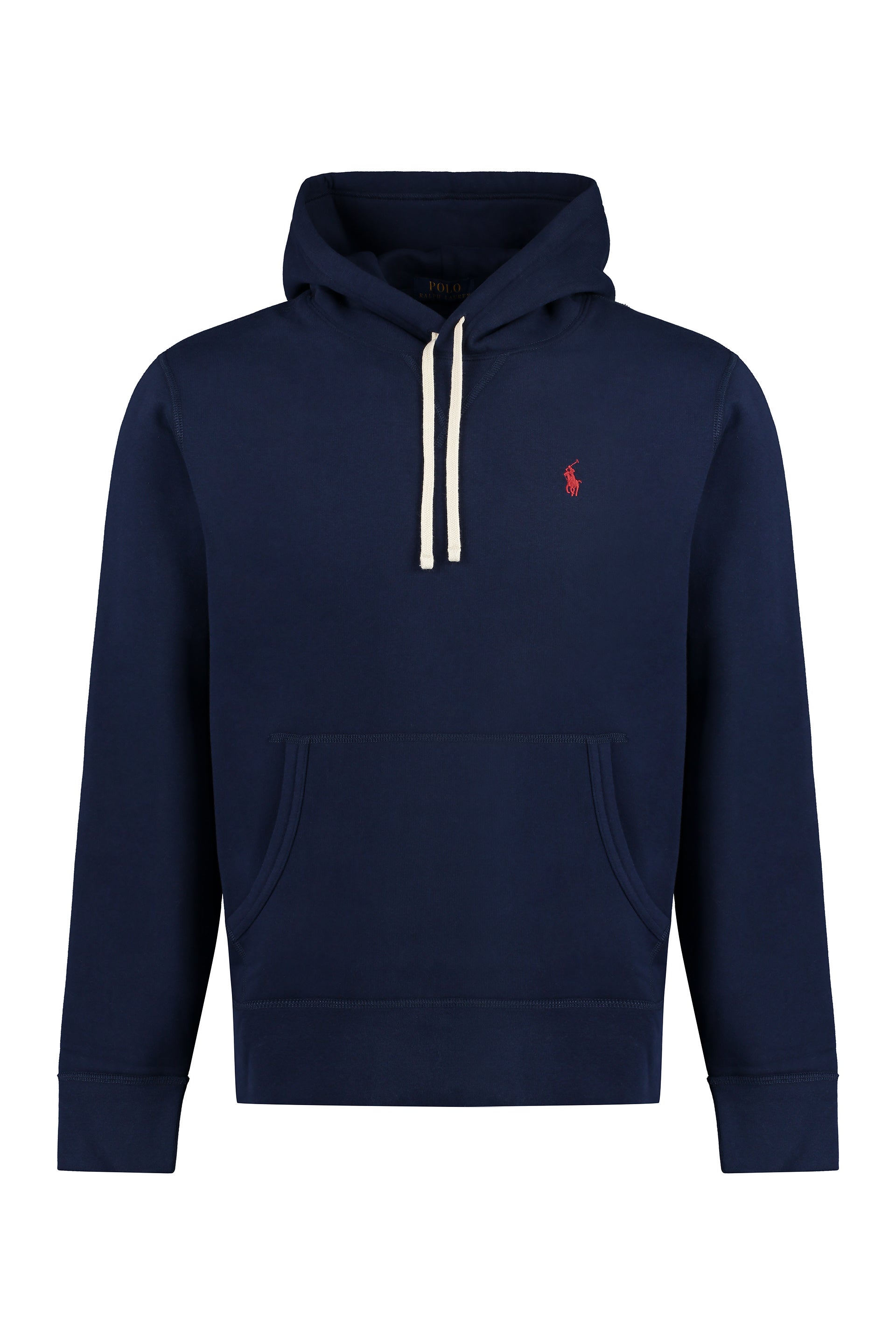 Cotton Hoodie with Ribbed Cuffs and Hem