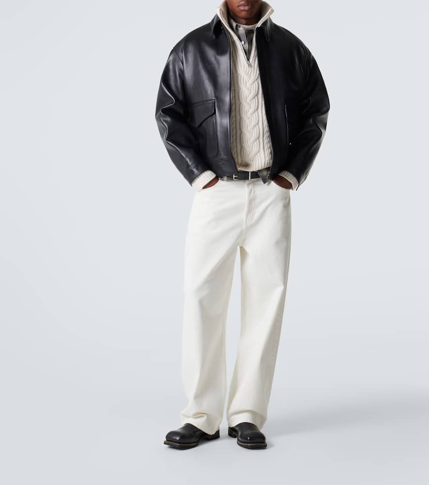 Cable-knit wool and cashmere sweater