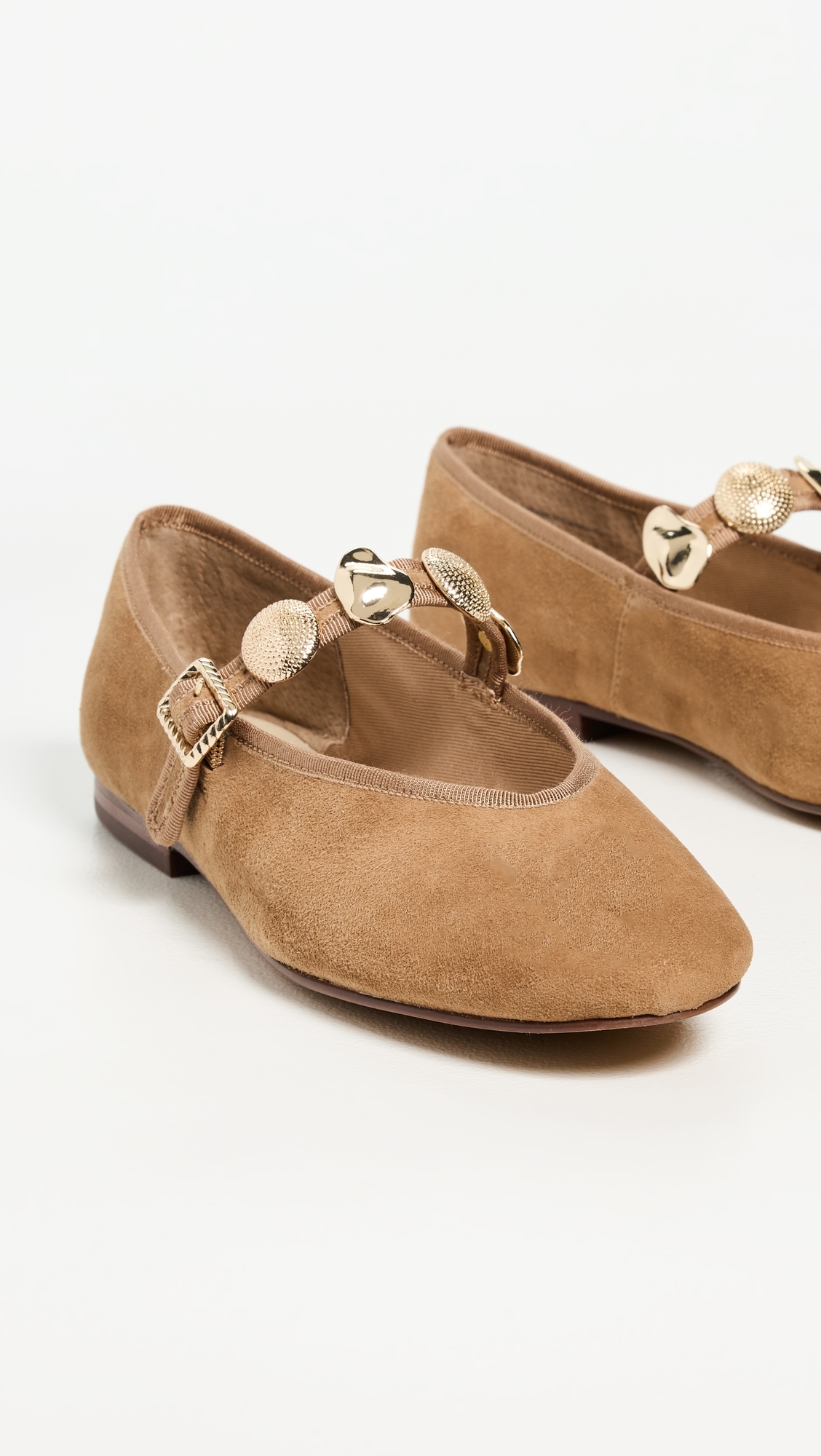 Relan Flats Light Brown Suede