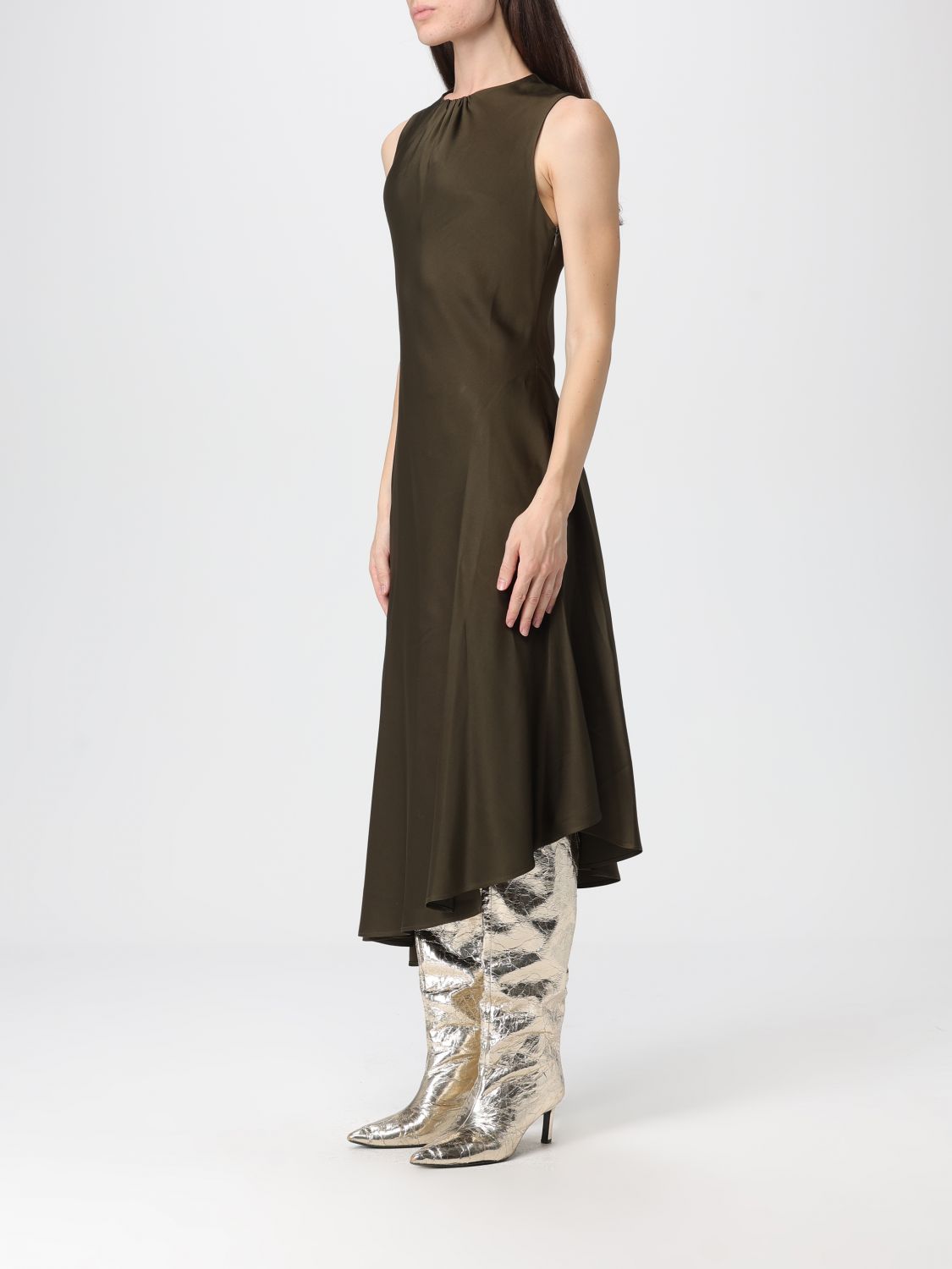Asymmetric dress - Brown