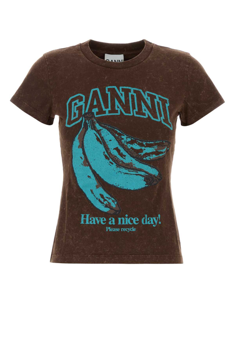 Brown Graphic Crew Neck T-Shirt
