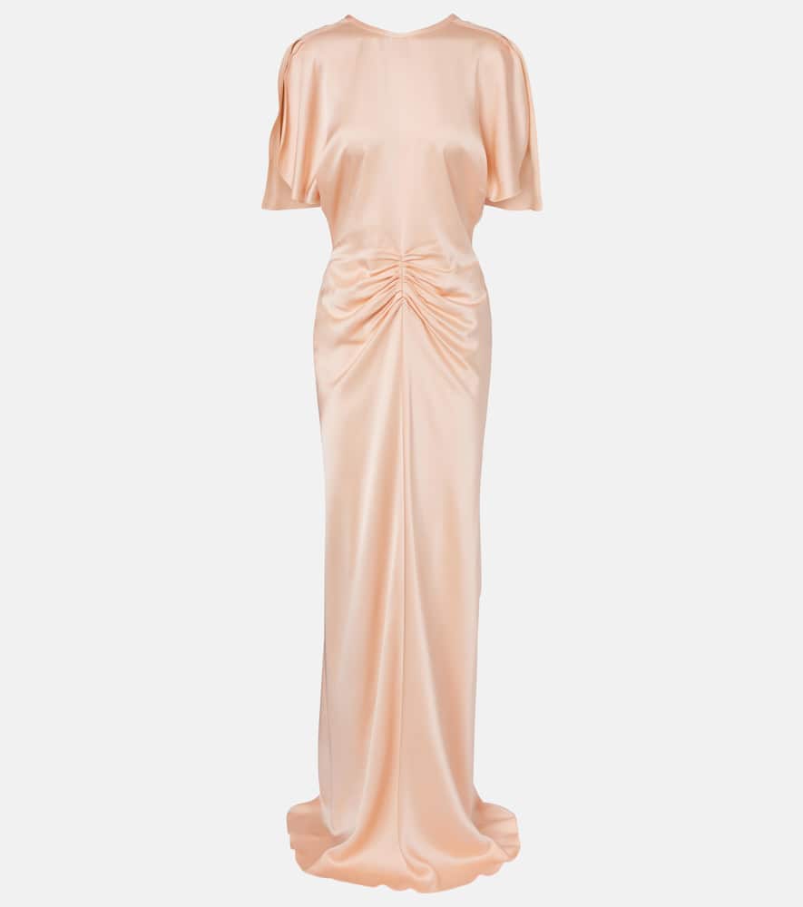Isabella gathered satin gown