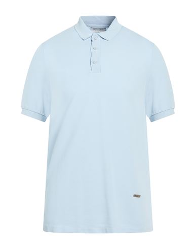 Man Polo shirt Sky blue Size M Cotton