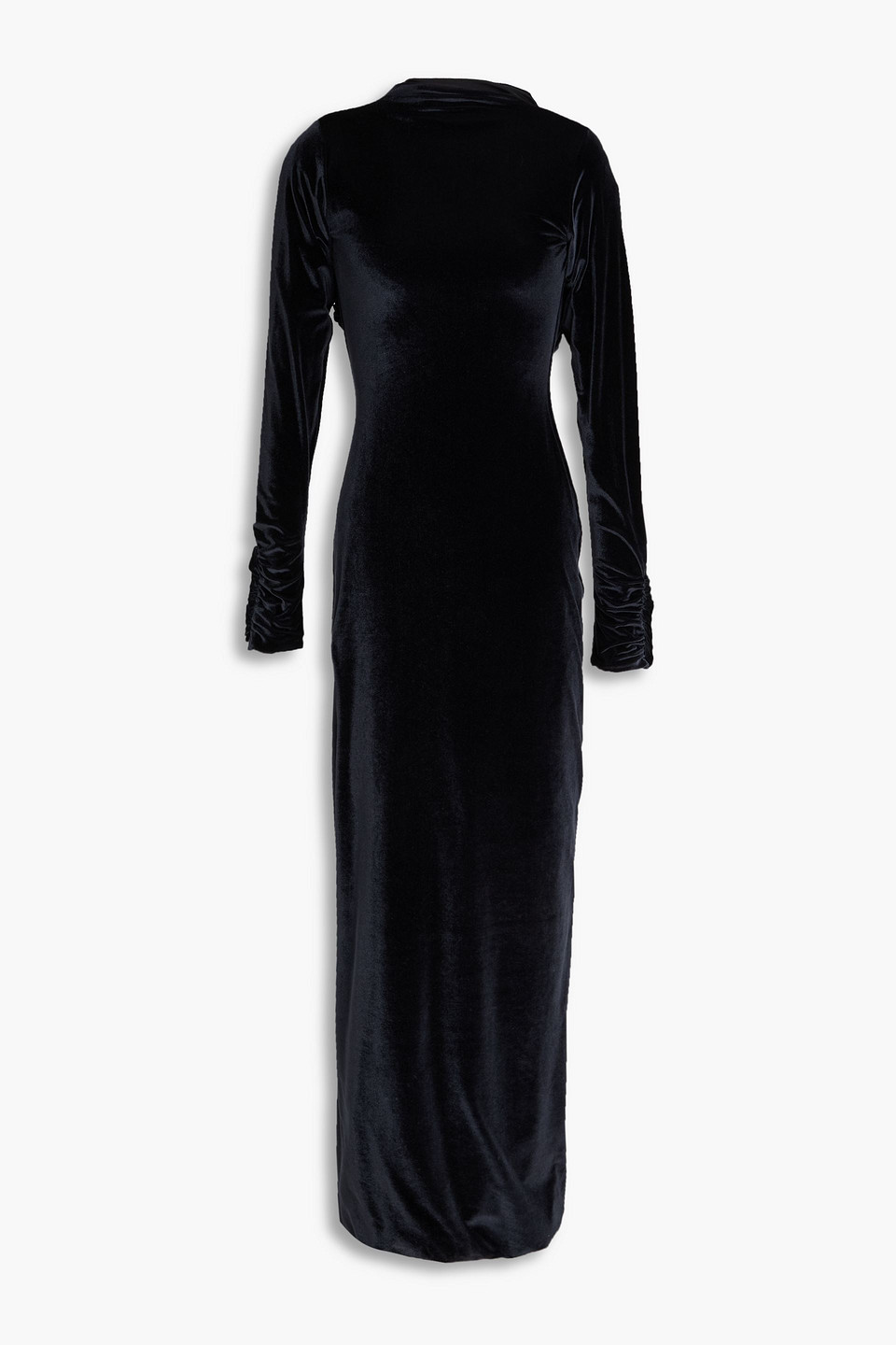 Cutout velour maxi dress - Blue - ONESIZE