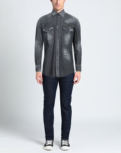 Man Denim shirt Steel grey
