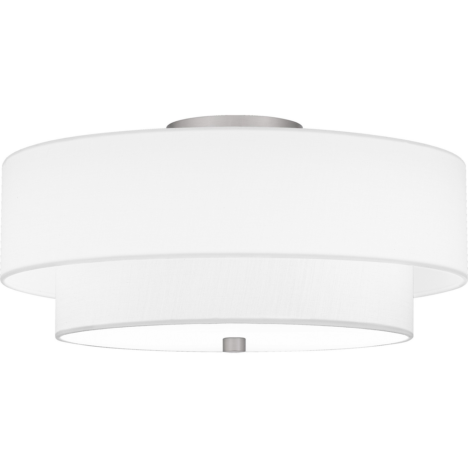 Quoizel Semi-Flush Mount 2-Light Semi-Flush Mount in Brushed Nicke