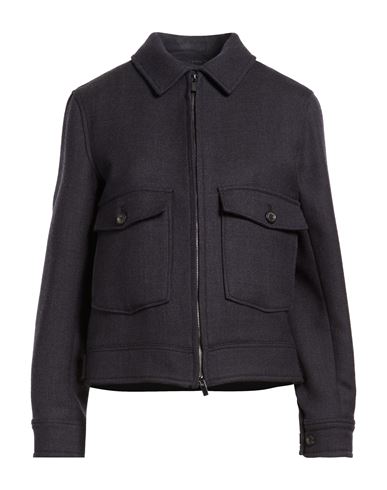 Woman Jacket Midnight blue Size M Virgin Wool