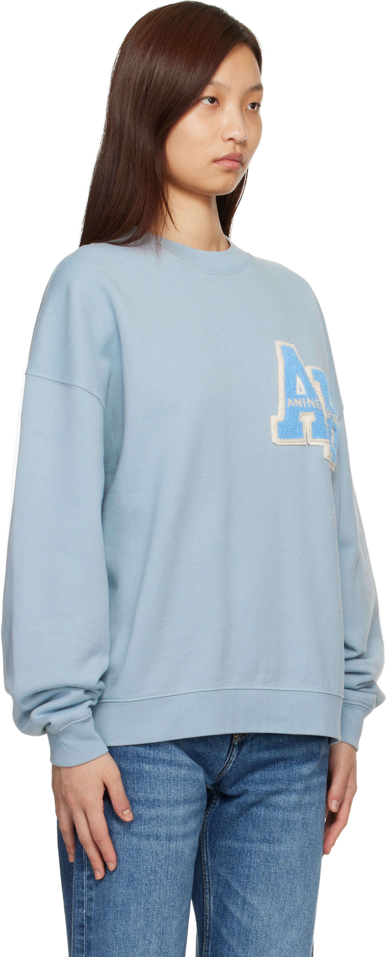 Blue Miles Oversized Letterman Sweatshirt