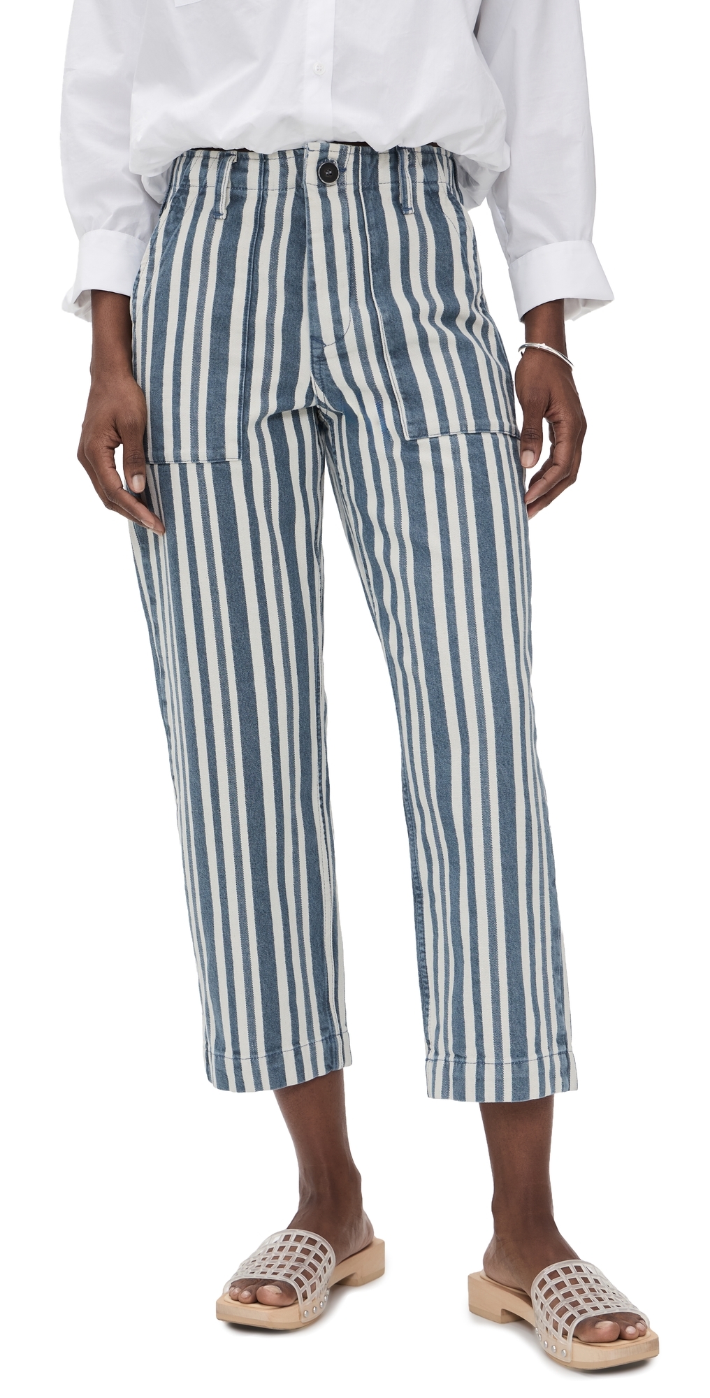 Alex Utility Pants Fisherman Blue Stripe
