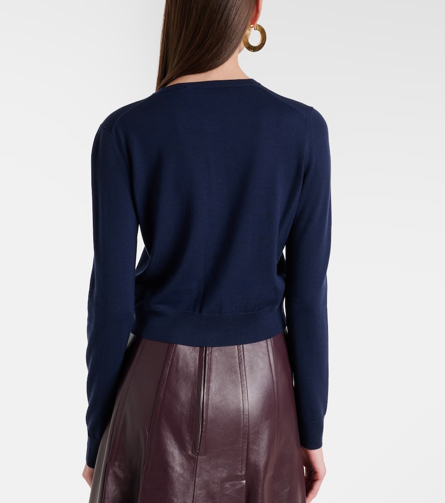 Cropped wool cardigan