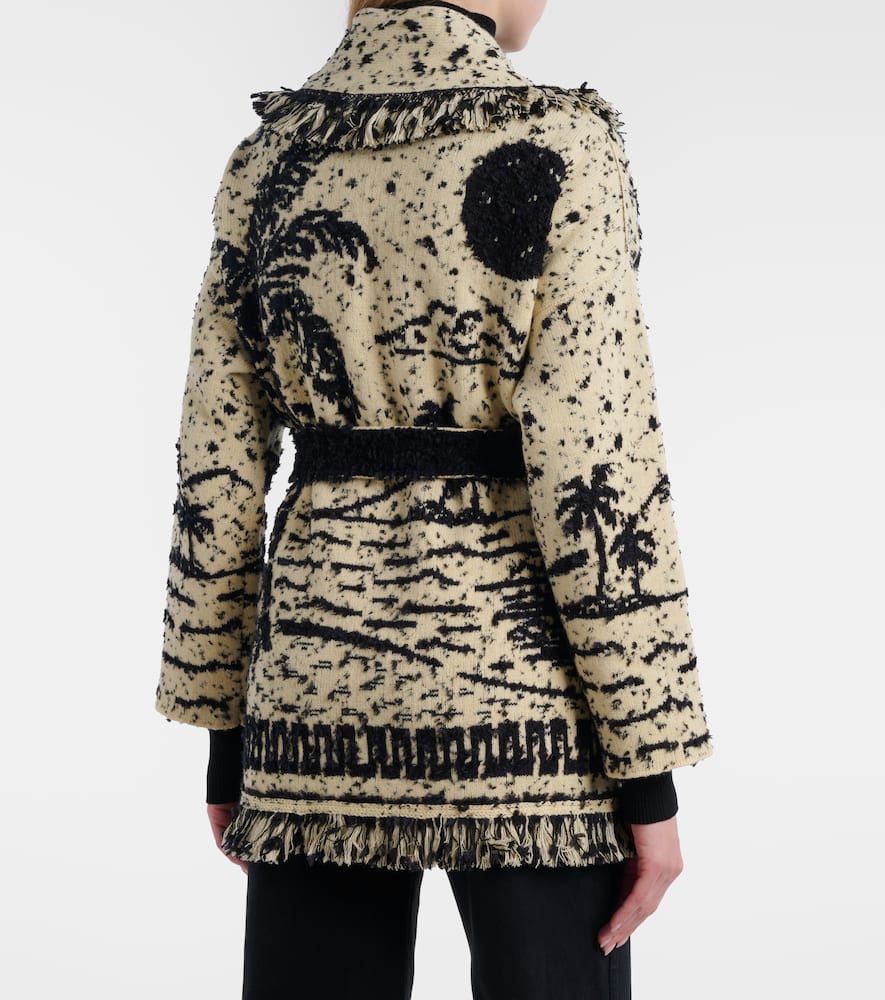 Ocean Whispers fringed wool-blend cardigan