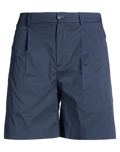 Man Shorts & Bermuda Shorts Navy Size 32 Cotton, Polyamide, Elastane