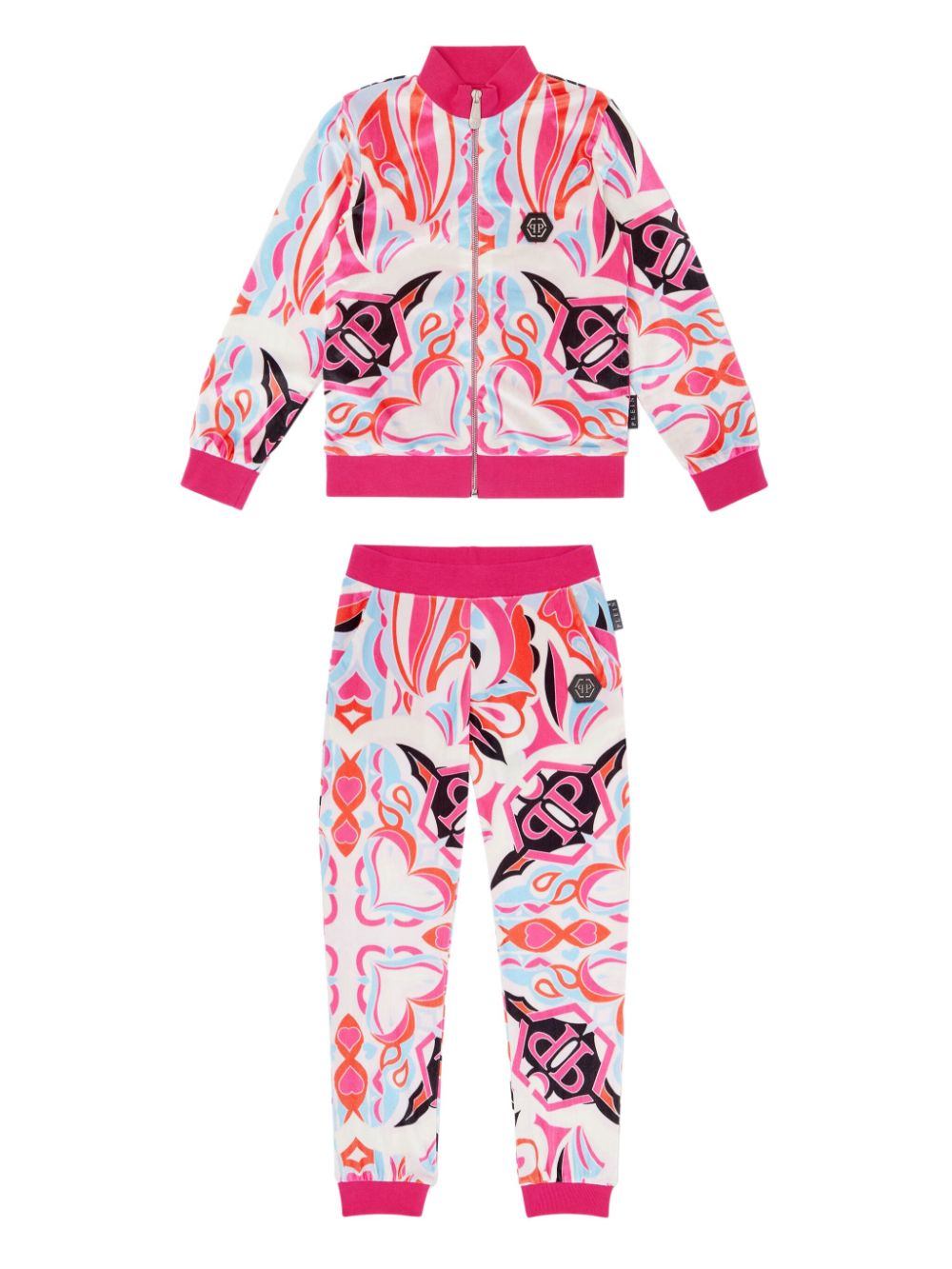 Graphic-print tracksuit set - Pink