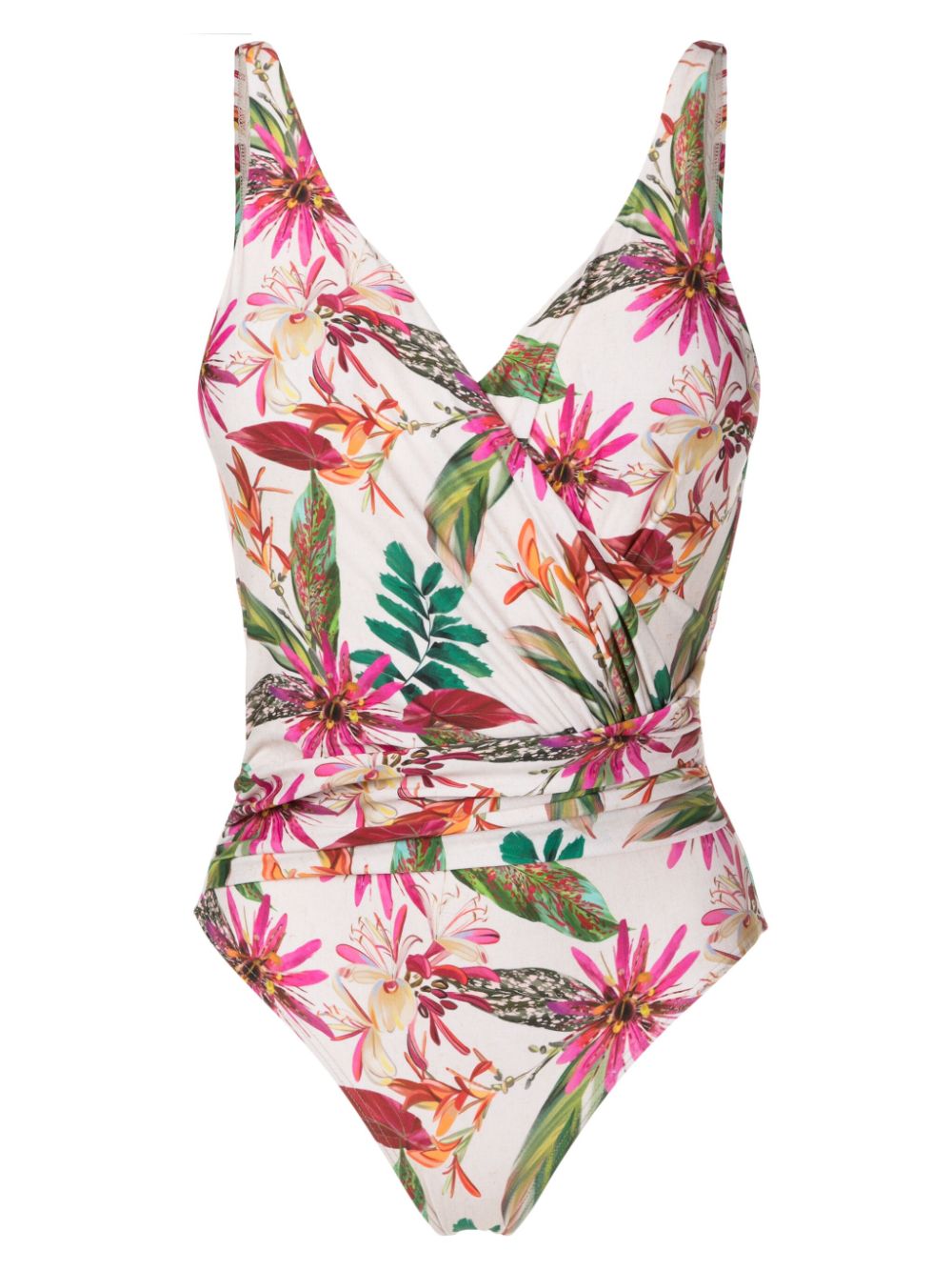 Maisa floral-print swimsuit - White
