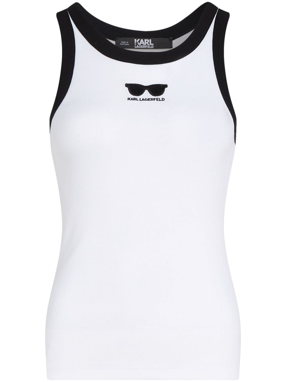 Sunglasses-print tank top - 100 WHITE