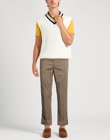 Man Pants Taupe Size 34 Cotton, Elastane