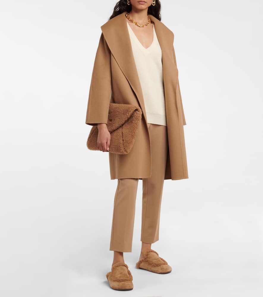 Messi belted virgin-wool coat