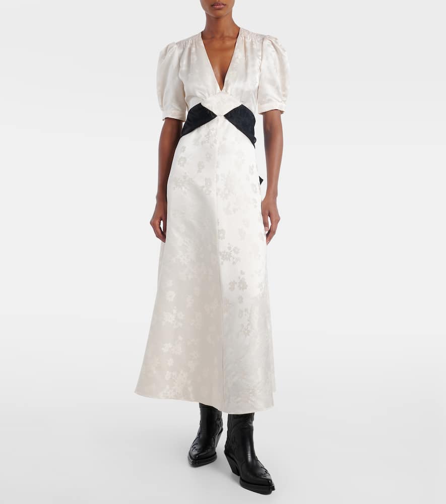 Larkin floral silk midi dress
