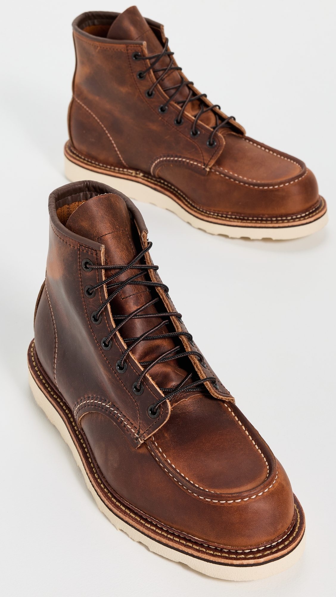 Classic Moc Rough and Tough Leather Boots 6 Copper Rough & Tough