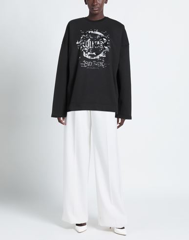 Yosuke Aizawa Woman Sweatshirt Black Size L Cotton, Polyester