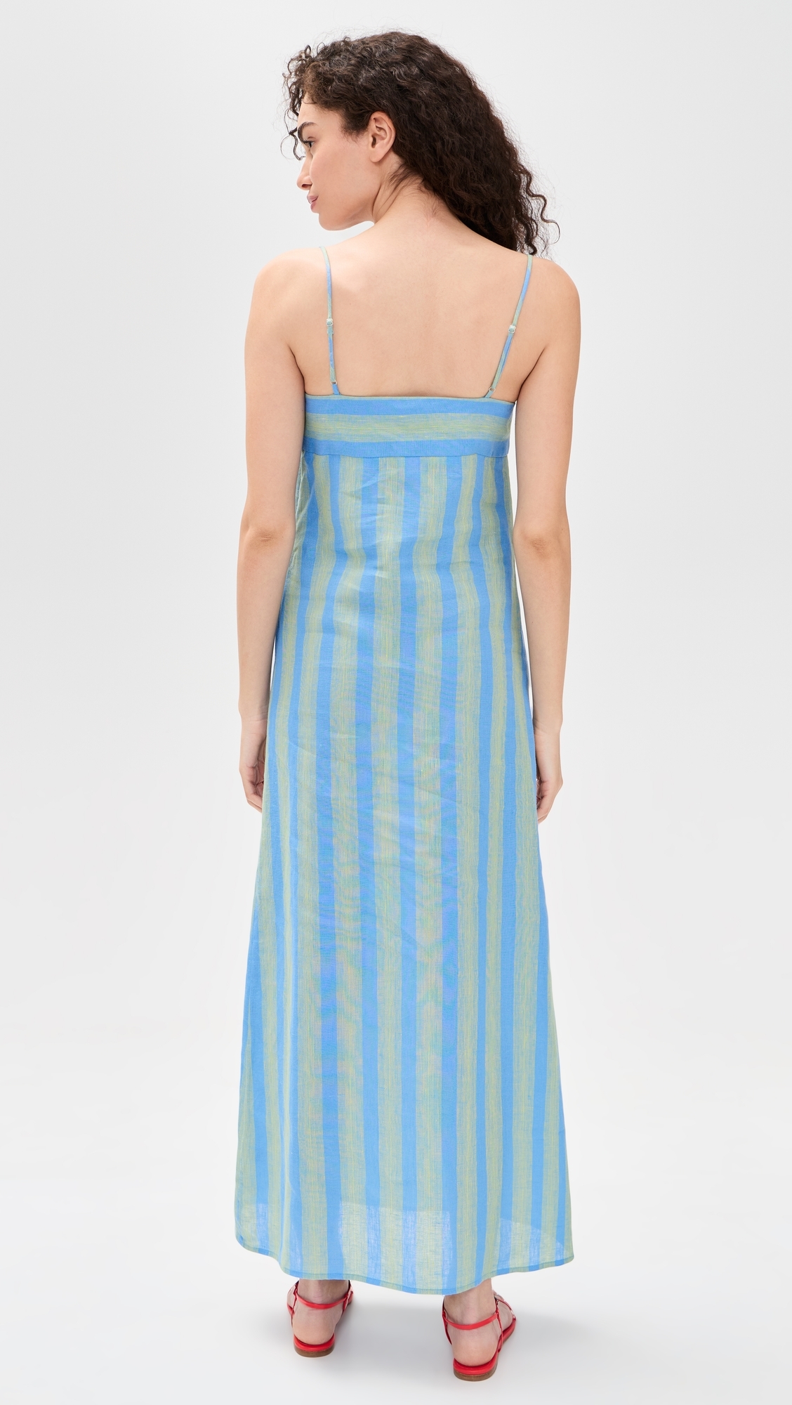 Laura Linen Dress Seaport Stripe