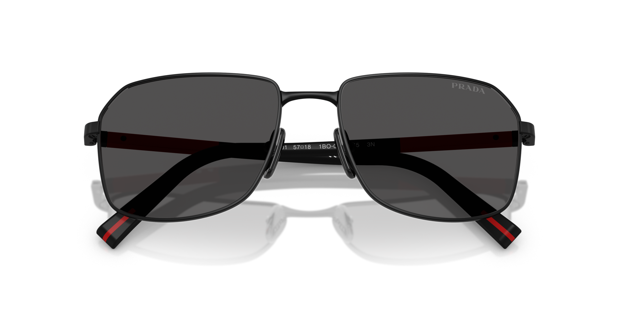 Prada Linea Rossa Man Prada Linea Rossa PS A51S 1BO06F Sunglasses Metal Black Grey Squared Norma