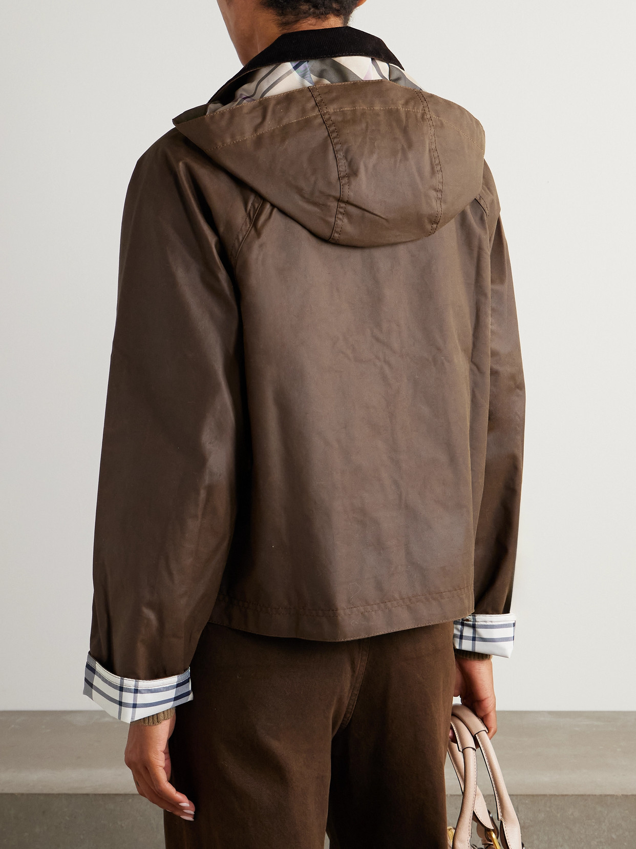 Myra Leather-trimmed Cotton Hooded Jacket - Multi