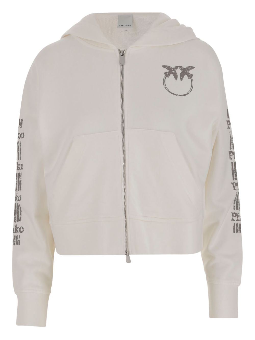 PINKO zip-up hoodie - White