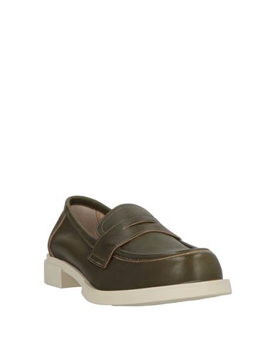 Woman Loafers Military green Size 11 Leather