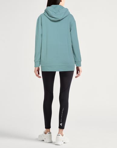 Woman Sweatshirt Turquoise Size L Cotton, Elastane