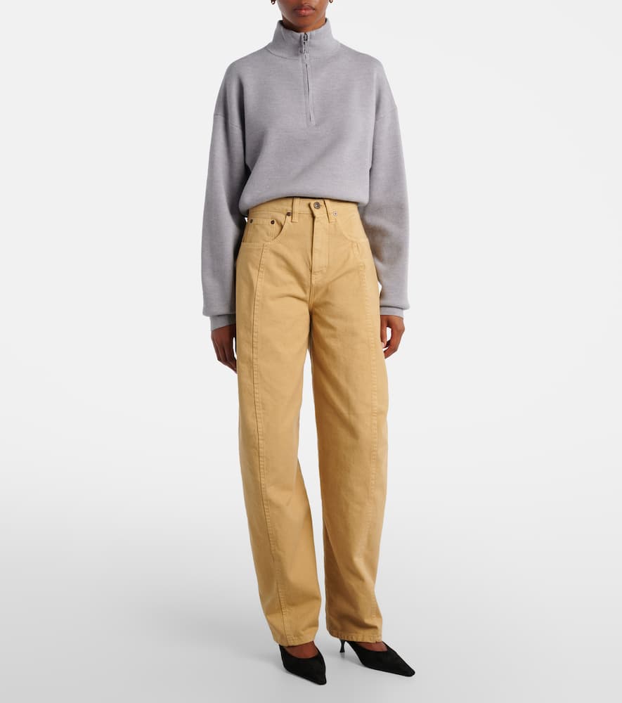 High-rise barrel-leg jeans