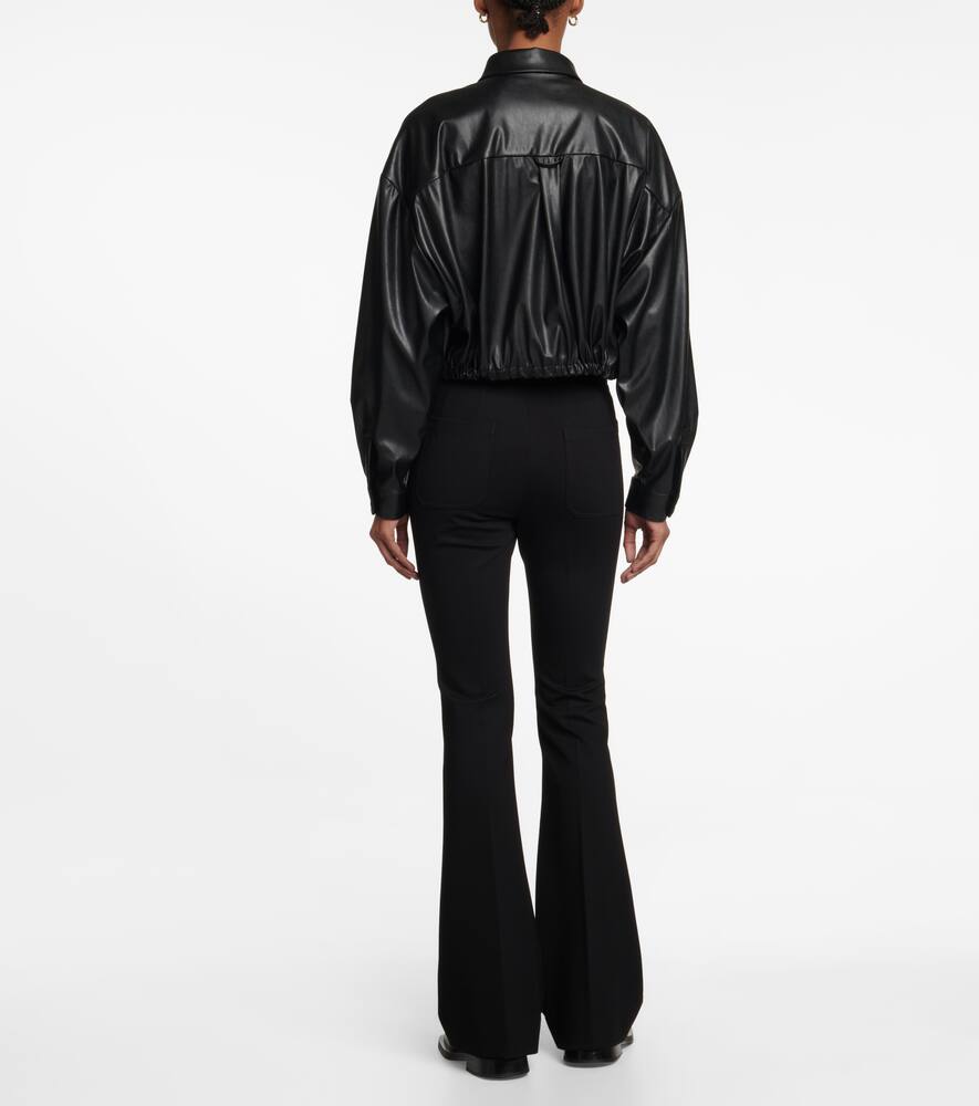 Sleek Comfort faux leather shirt