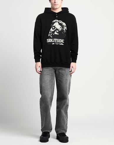 Man Sweatshirt Black Size L Cotton