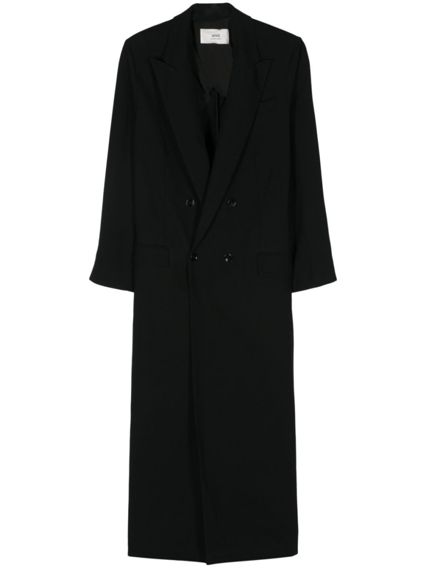 Black Single Breasted Trench Coat